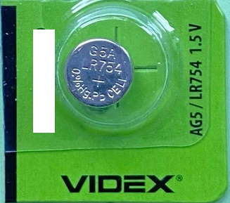 Батарейка часовая Videx AG 5/LR754 1 шт. (49)