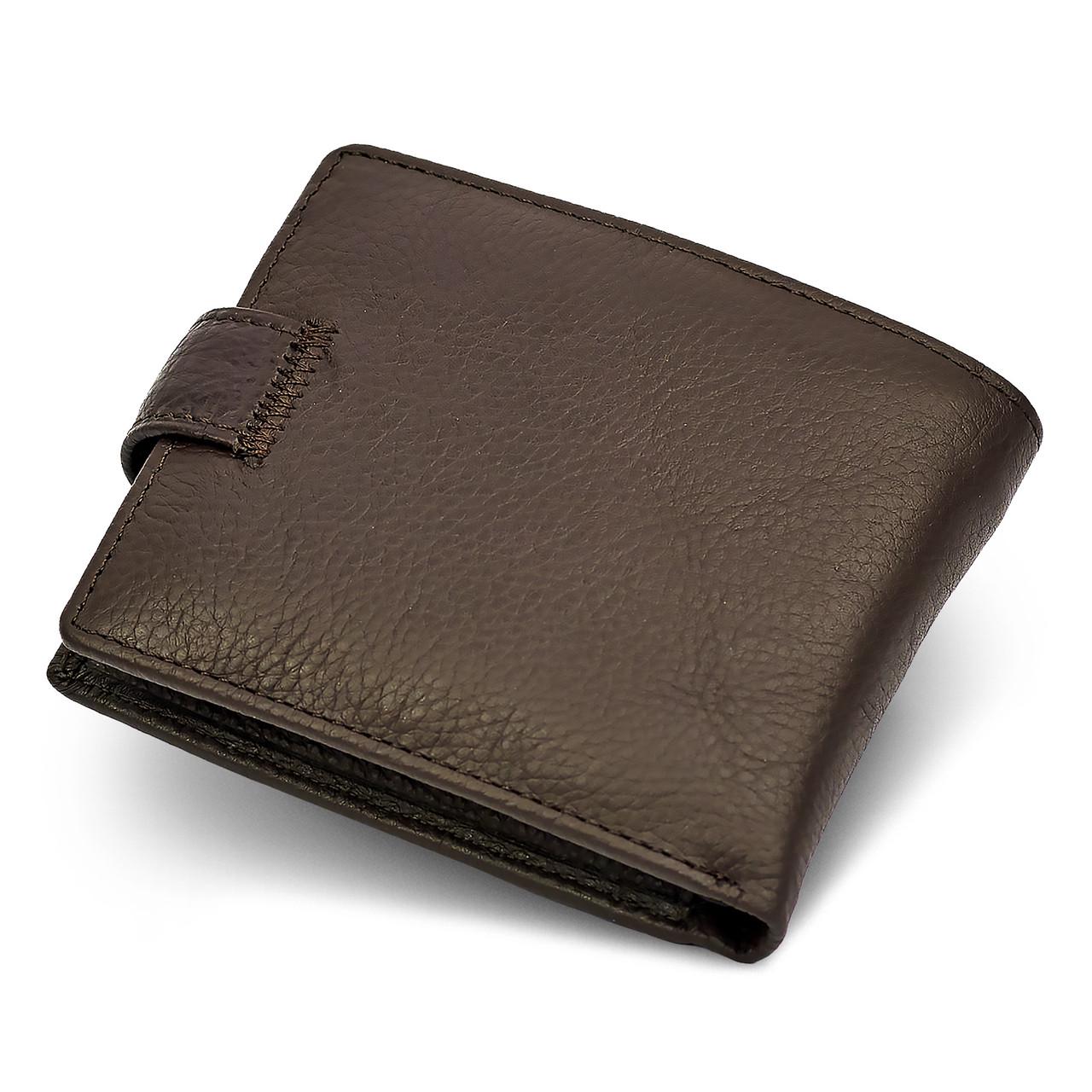 Портмоне кожаное ST Leather мужское на кнопке Коричневый (ST104) - фото 3 Портмоне кожаное ST Leather мужское на кнопке Коричневый (ST104) - фото 3