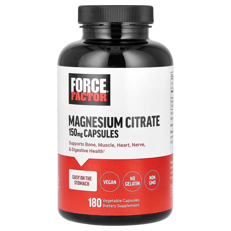 Магния Force Factor Magnesium Citrate 150 мг 180 вег. Коп.