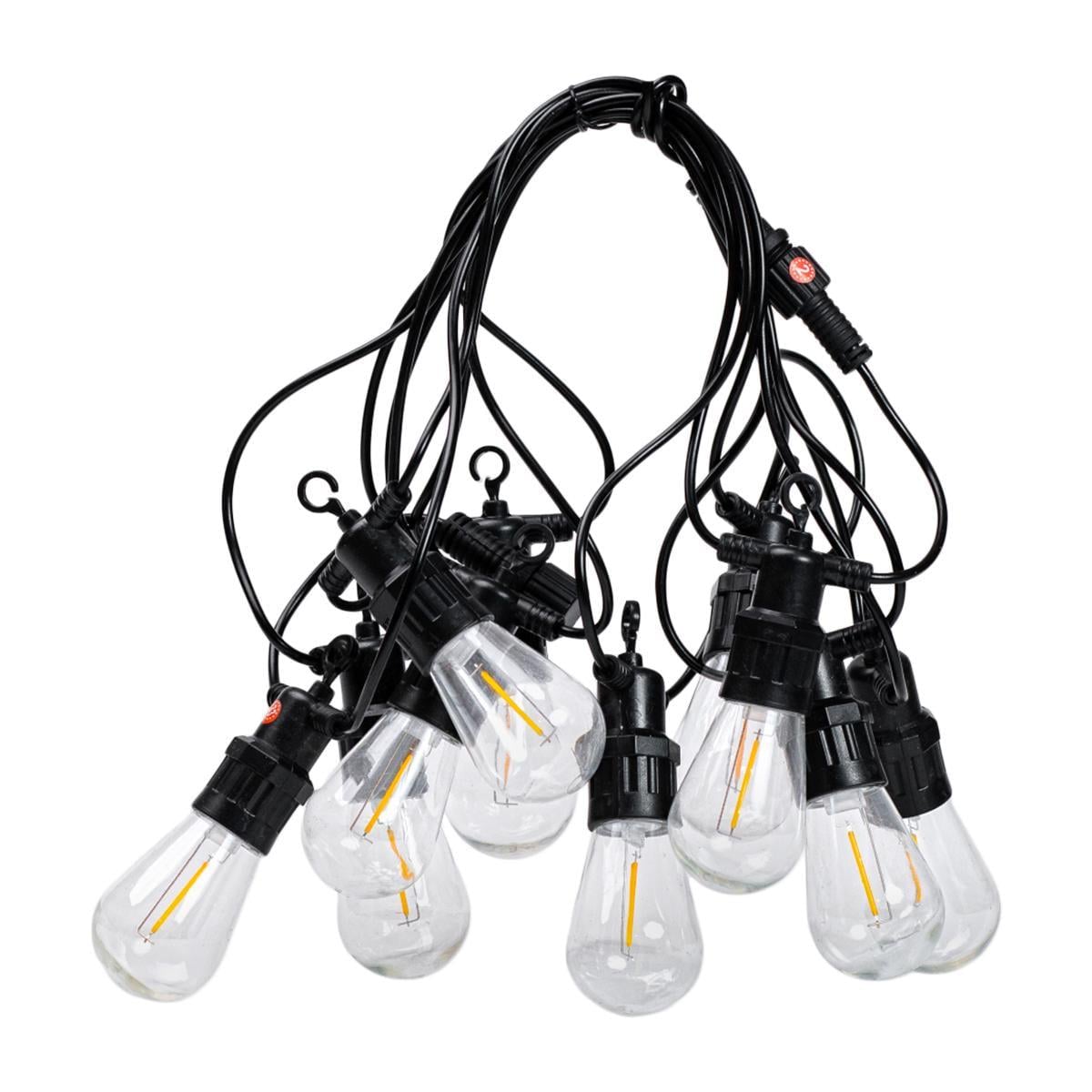Гирлянда уличная GarlandoPro S14Y 10 LED 5 м Теплый белый/Черный (131-107-S14Y)