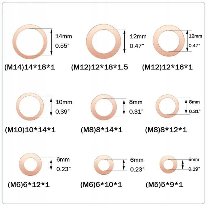 Шайби мідні 200 шт. (13609137967) - фото 2