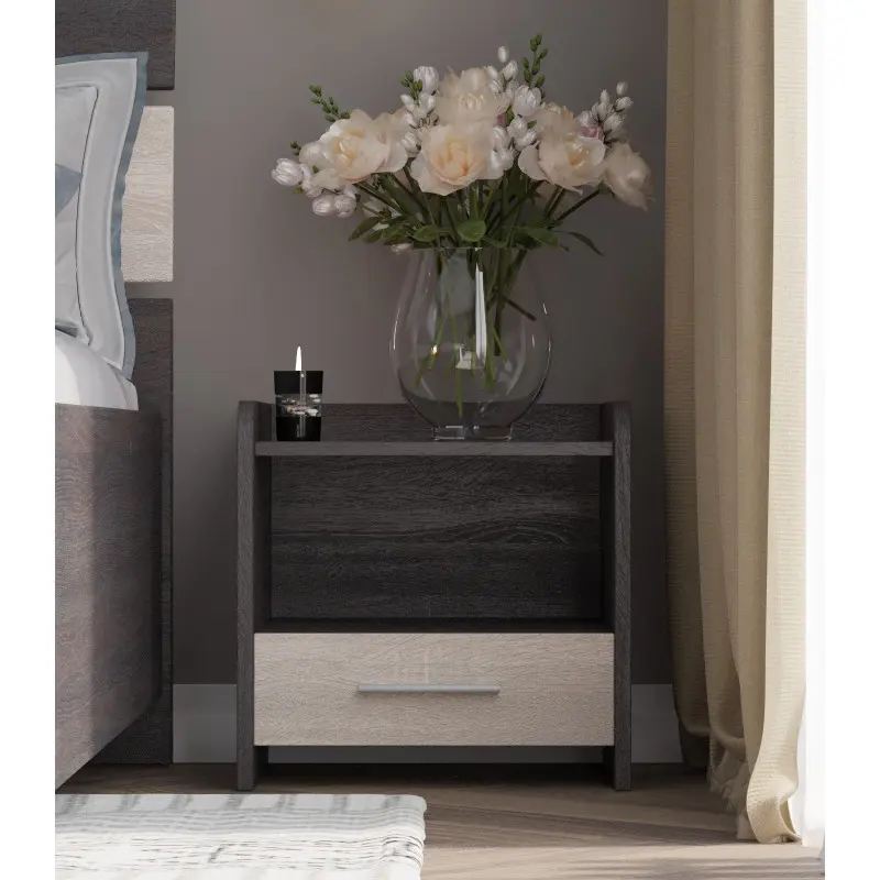 Тумба приліжкова Еверест Венге темний/Дуб молочний (26771751) - фото 2 Тумба приліжкова Еверест Венге темний/Дуб молочний (26771751) - фото 2