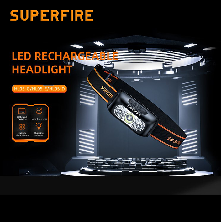 Ліхтар налобний акумуляторний SuperFire IP44 120 Lm (HL05-E) - фото 4