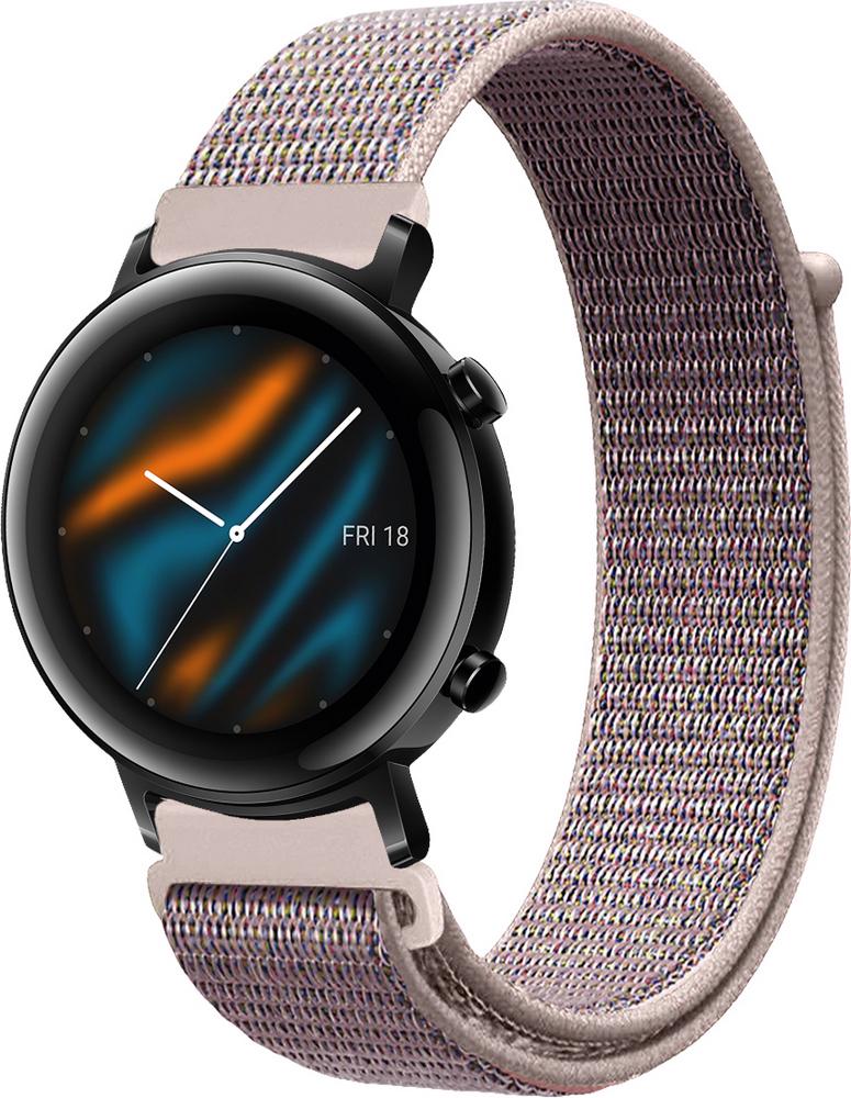 Ремінець нейлоновий Sport Loop для Huawei Watch GT 2 42 мм Grey/Pink (25515-06) Ремінець нейлоновий Sport Loop для Huawei Watch GT 2 42 мм Grey/Pink (25515-06)
