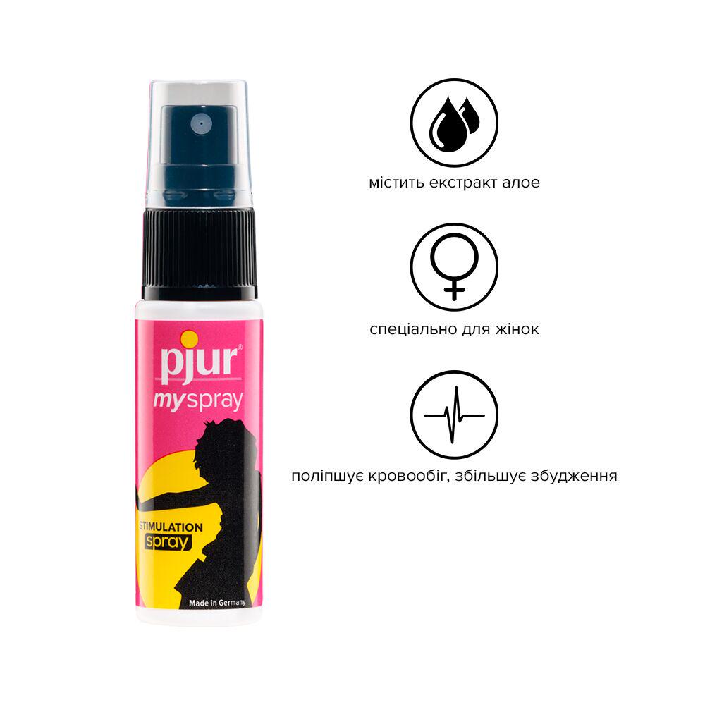 Спрей для жінок збуджуючий Pjur My Spray з екстрактом алоє/ефект поколювання 20 мл (PJ10470) - фото 2