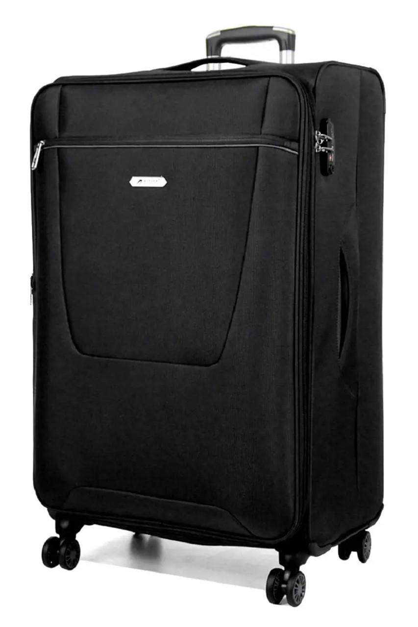 Чемодан большой Airtex ткань L 79х47х30 + 5 см 99 л 3,5 кг Черный (825)
