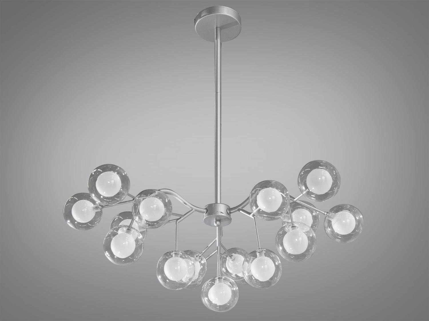 Люстра Светлячок 886-18B SL 18 ламп сатин Хром - фото 3 Люстра Светлячок 886-18B SL 18 ламп сатин Хром - фото 3