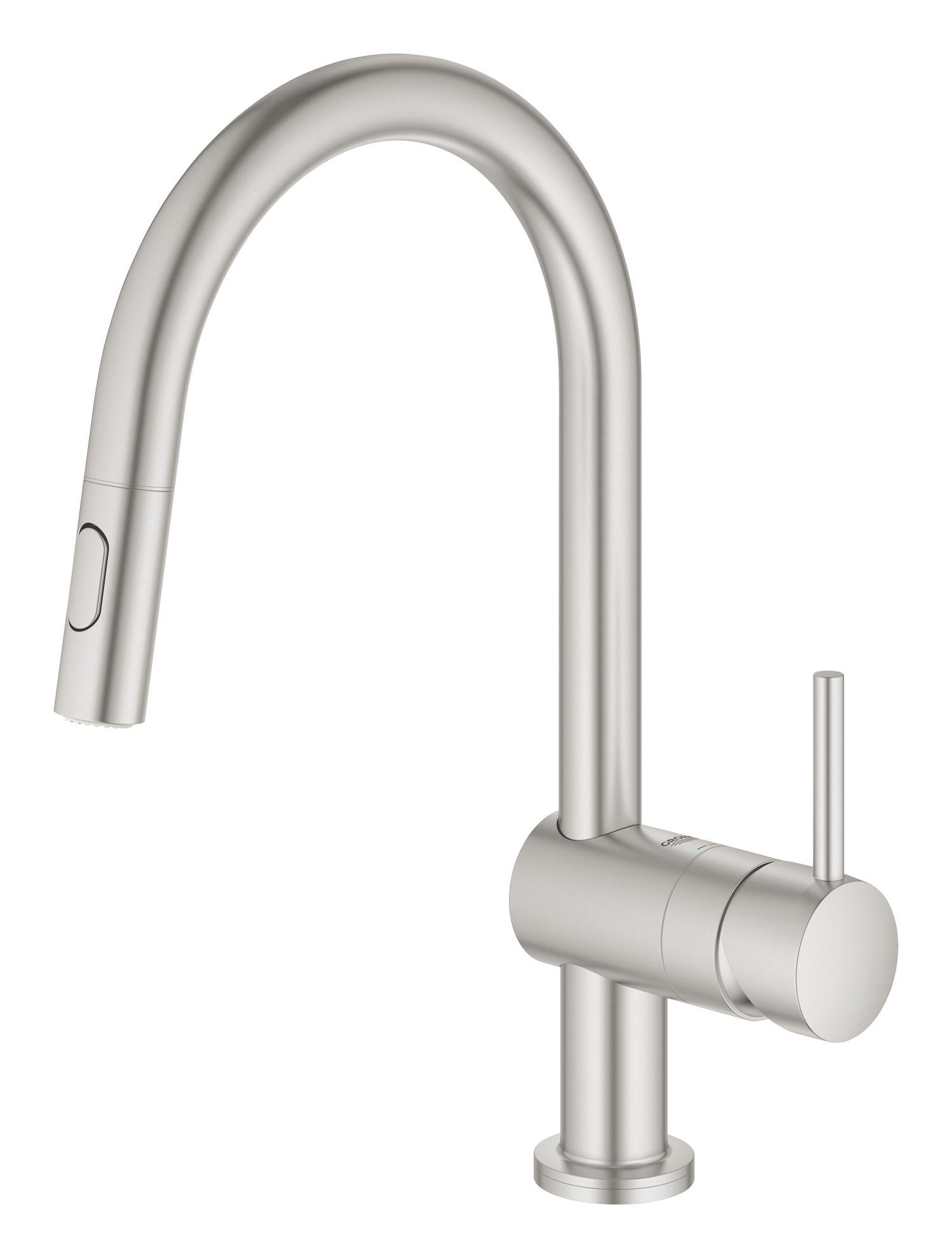 Змішувач для кухні з висувним виливом Grohe Сенсорний Нержавіюча сталь