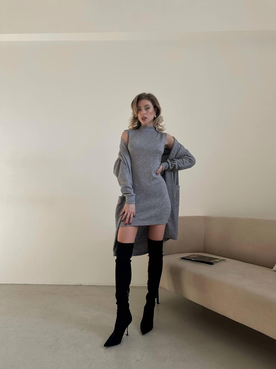 Костюм женский ангора XL Графитовый (С1484-682/Н)