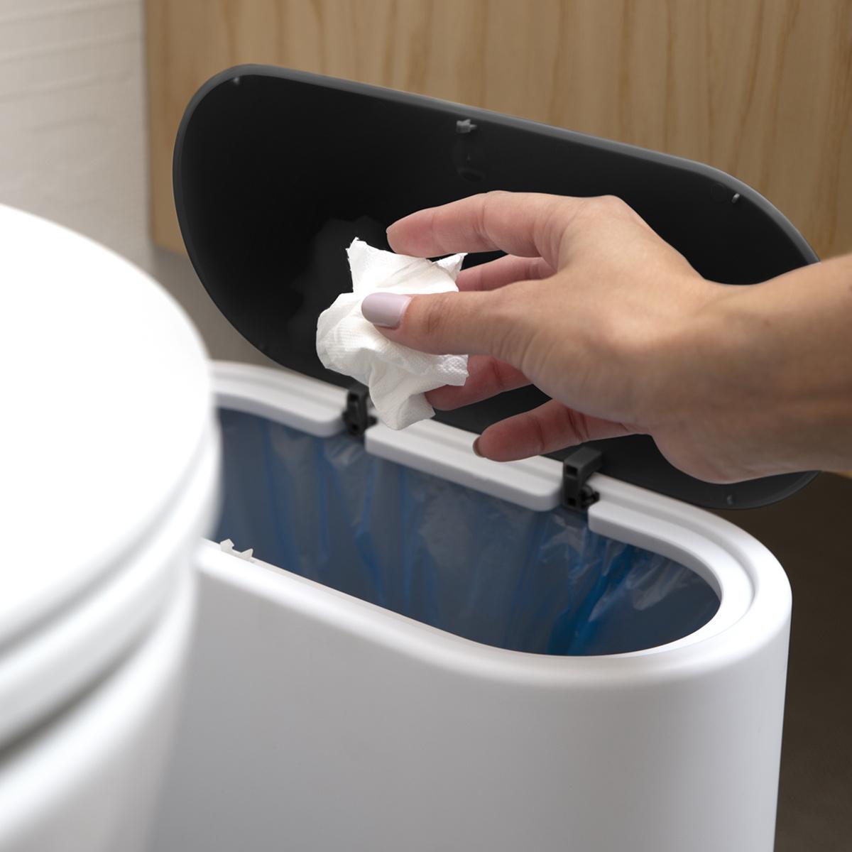 Відро для сміття MVM BP-14 пластикове 10 л Білий/Чорний (BP-14 WHITE/BLACK) - фото 9 Відро для сміття MVM BP-14 пластикове 10 л Білий/Чорний (BP-14 WHITE/BLACK) - фото 9