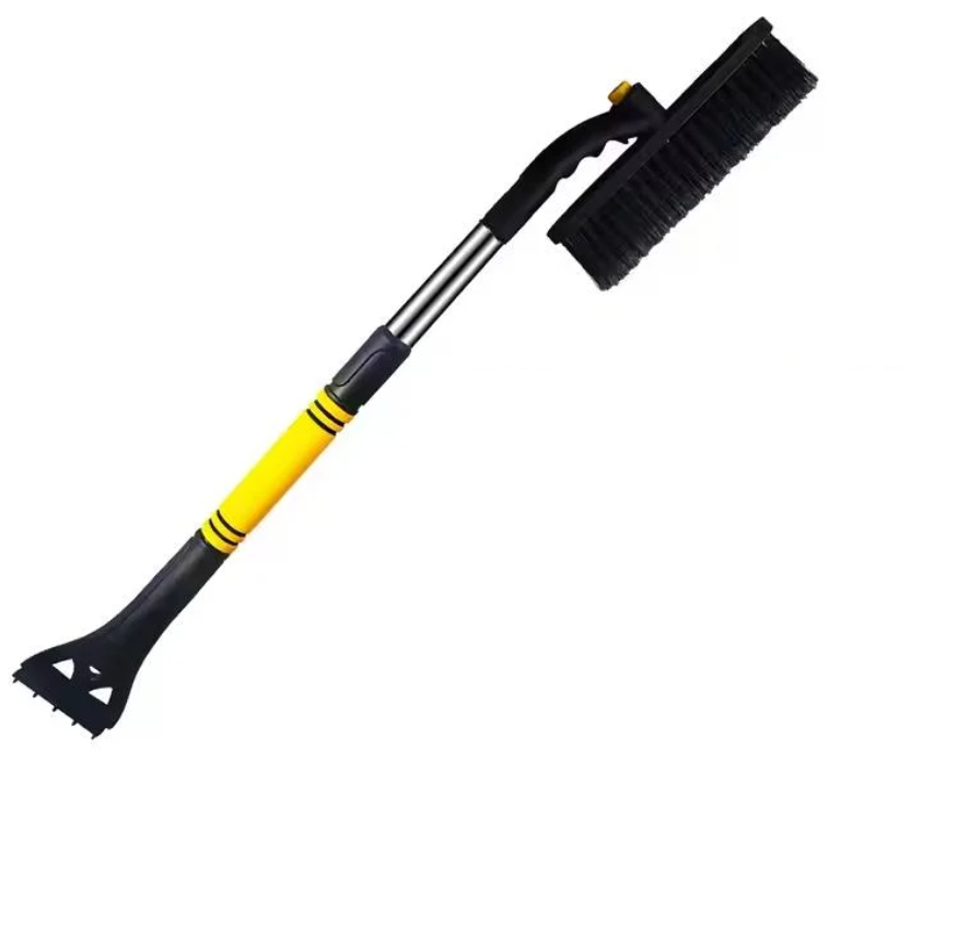 Щітка зі скребком автомобільна для видалення льоду і снігу телескопічна Чорний