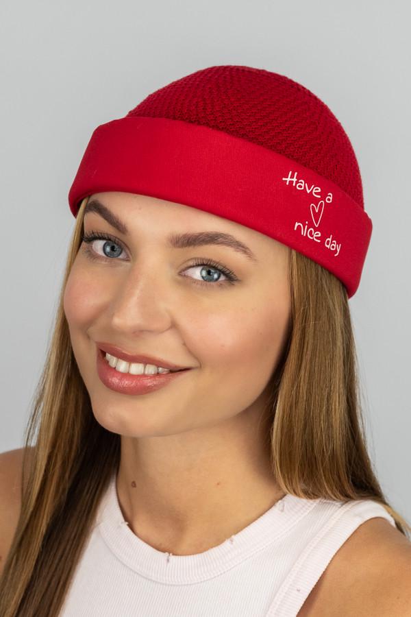 Кепка-докер демисезонная унисекс Have a nice day 1565 Красный (2973993470)