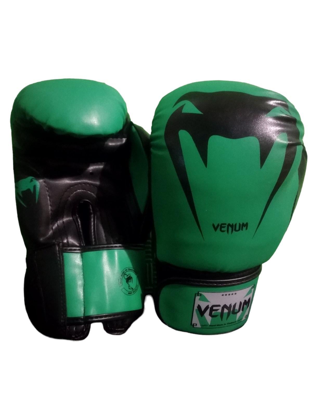 Боксерские перчатки Lev Sport VENUM стрейч р. 10 Зеленый/Черный (8585053829369)