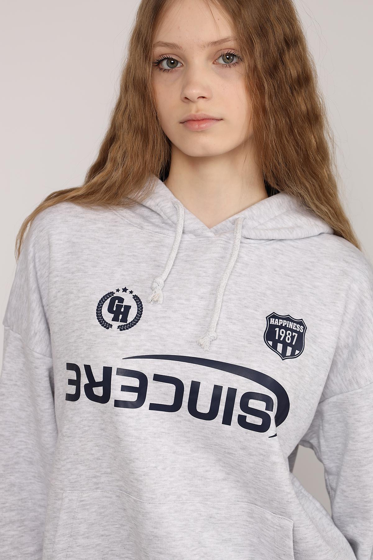 Худі жіночий р. 44 Сірий (SKT001047367) - фото 3