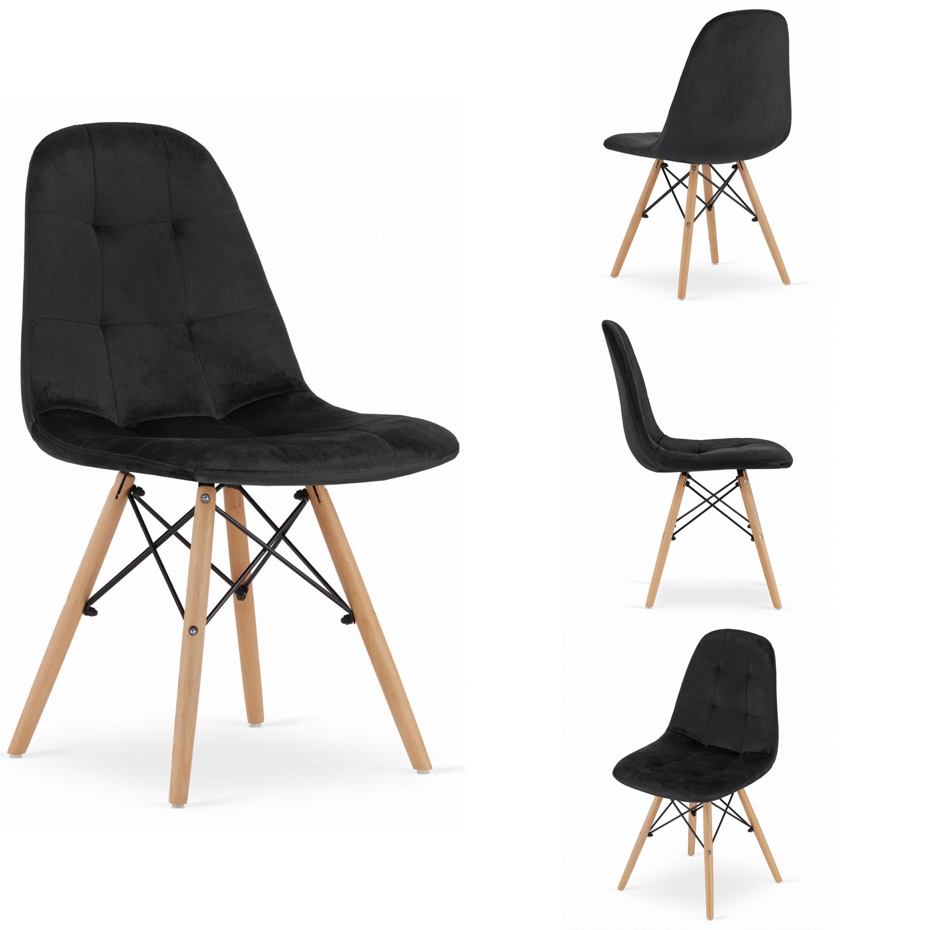 Стулья кухонные LBT DUMO велюр 4 шт Черный (9505) Стулья кухонные LBT DUMO велюр 4 шт Черный (9505)