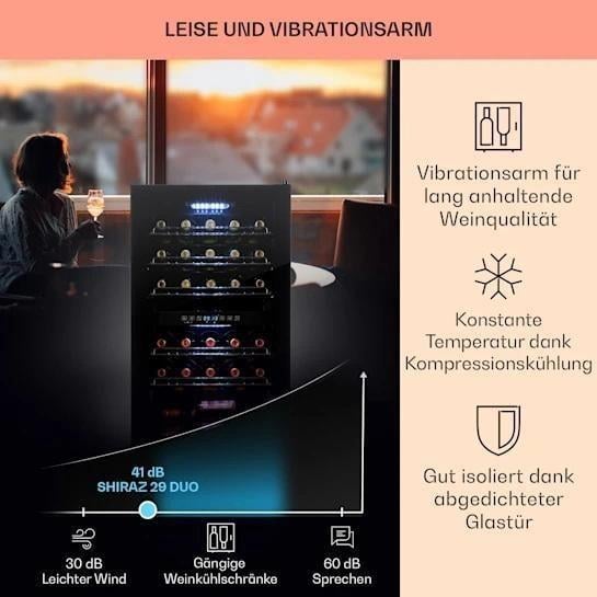 Винний холодильник KLARSTEIN Shiraz 29 Duo (10035846) - фото 3 Винний холодильник KLARSTEIN Shiraz 29 Duo (10035846) - фото 3