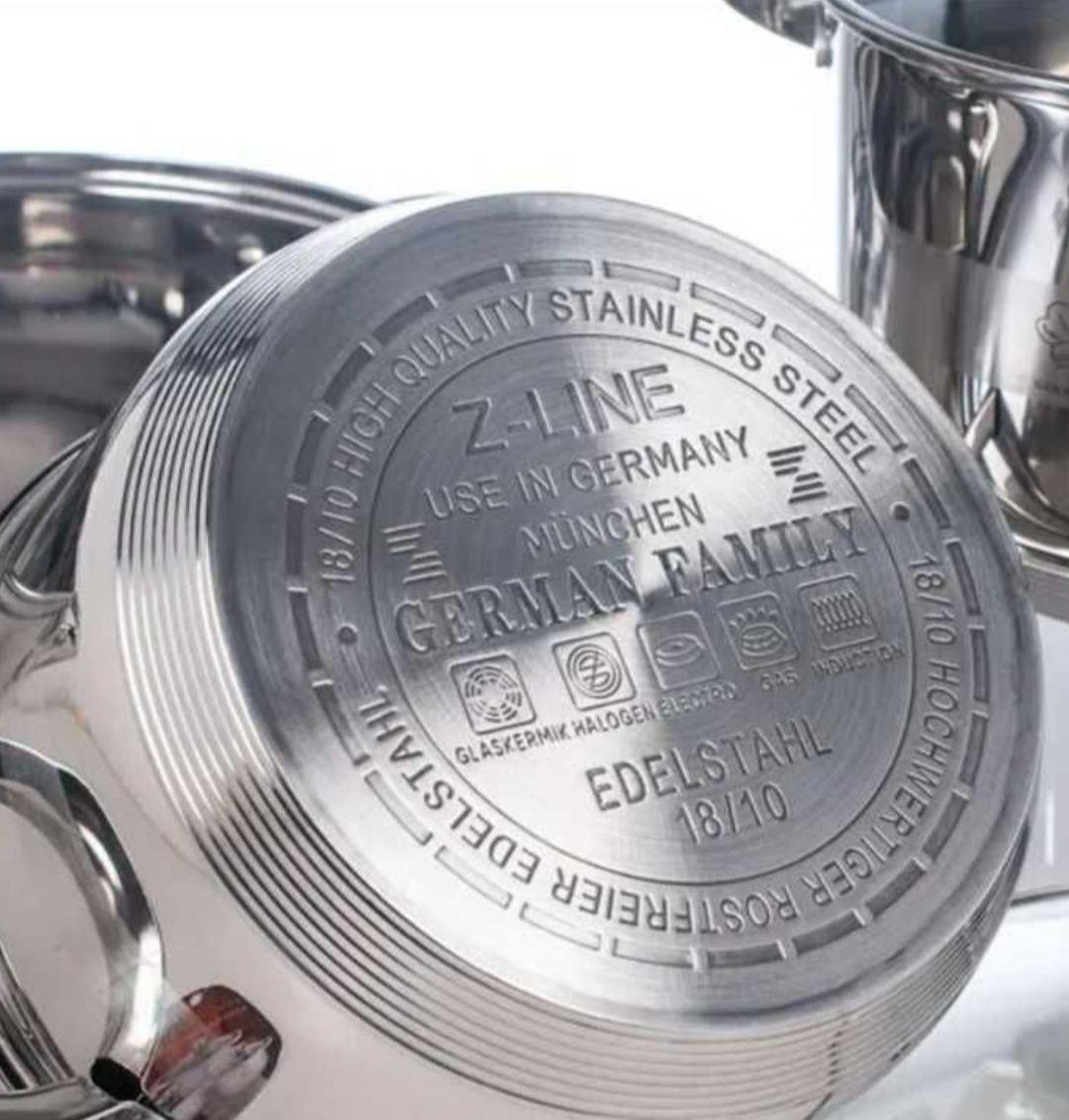 Набір каструль з кришками German Family GF-2053 нержавіюча сталь 6 пр. (GF-2053) - фото 5