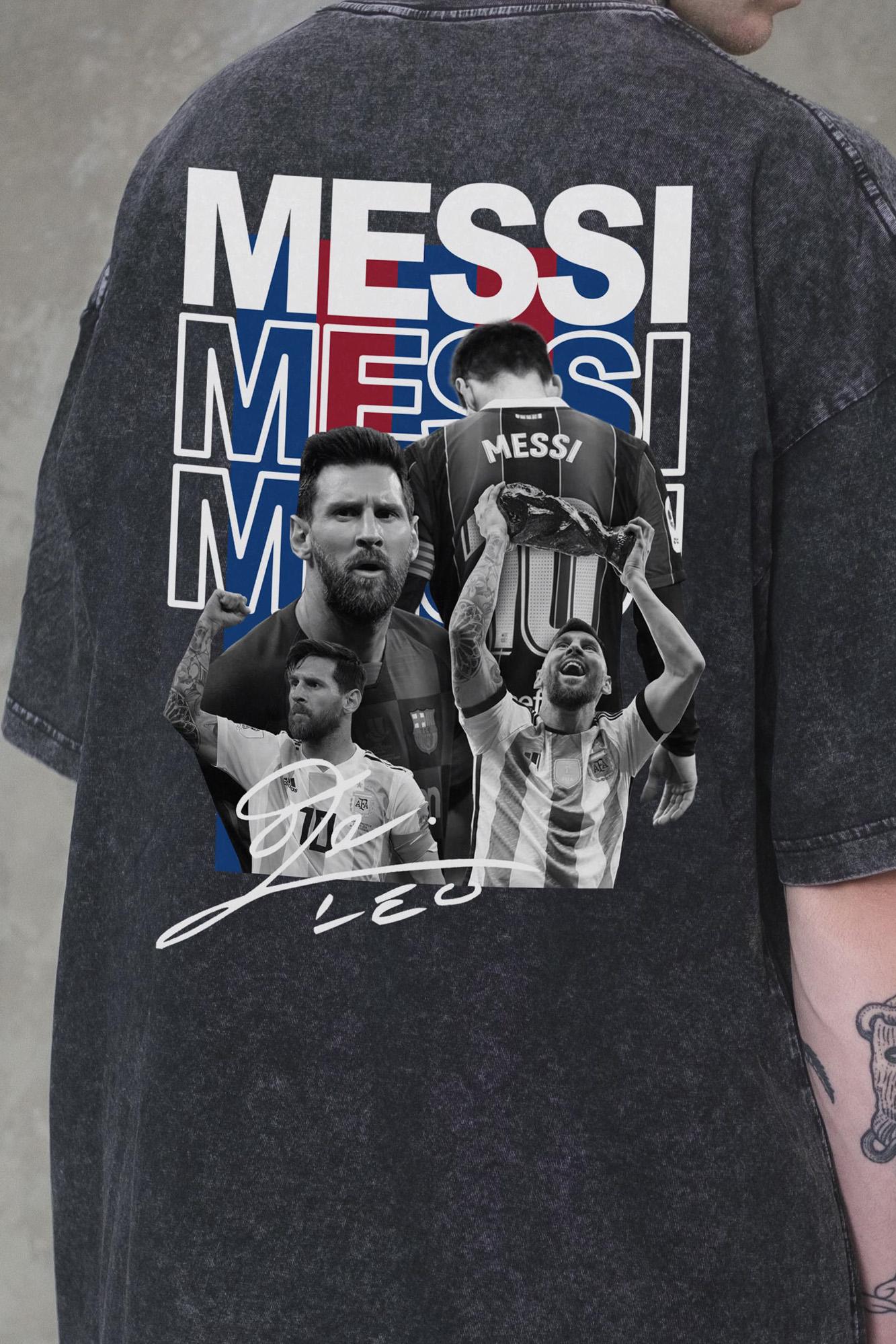 Футболка оверсайз Without Washed Messi S/M Black (S/M8056352 8056353) - фото 2