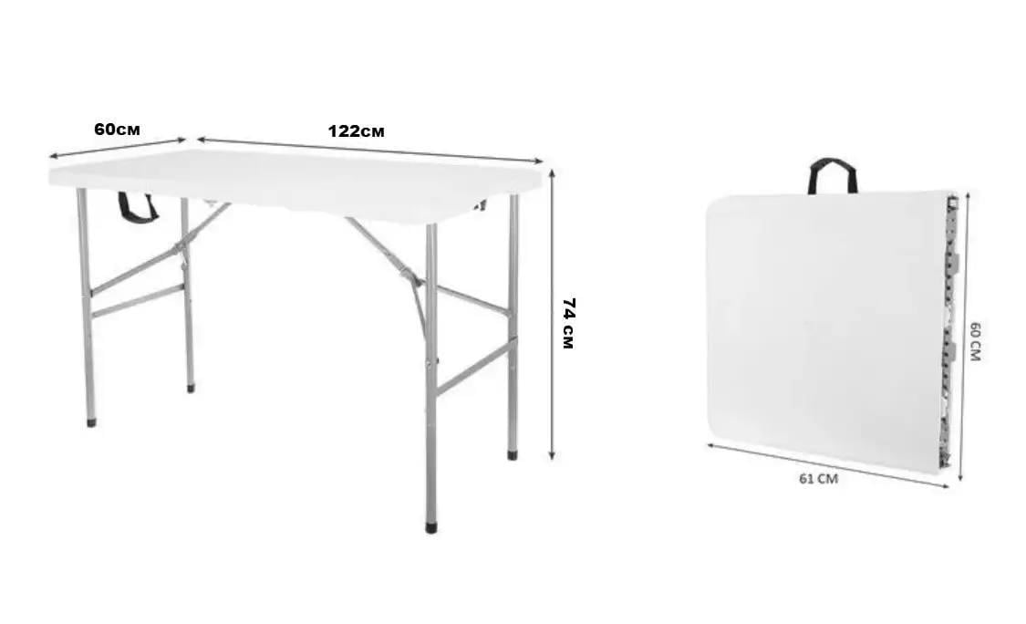 Стол складной туристический GoodGarden 122х60х75 см Коричный - фото 3