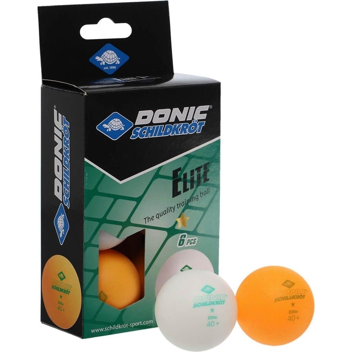 Набор мячей для настольного тенниса Donic ELITE 1*6 шт. Оранжево-белый (608511)