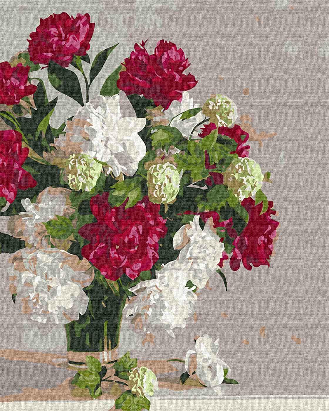 Картина по номерам Идейка Пионы 40x50 см (Id-KHO3072)