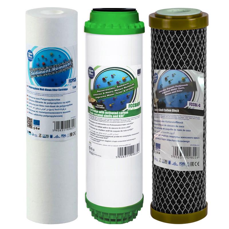 Набор картриджей Aquafilter комплексная очистка/защита от бактерий серия GOLD (1813680625)