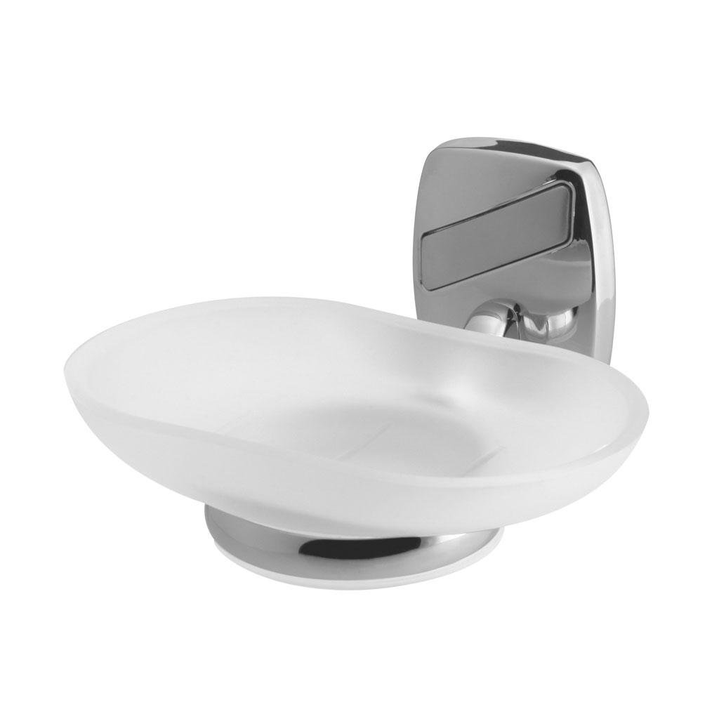 Мыльница стеклянная Bisk OREGON 79709 14х11х7,5 см Белый (26357299)