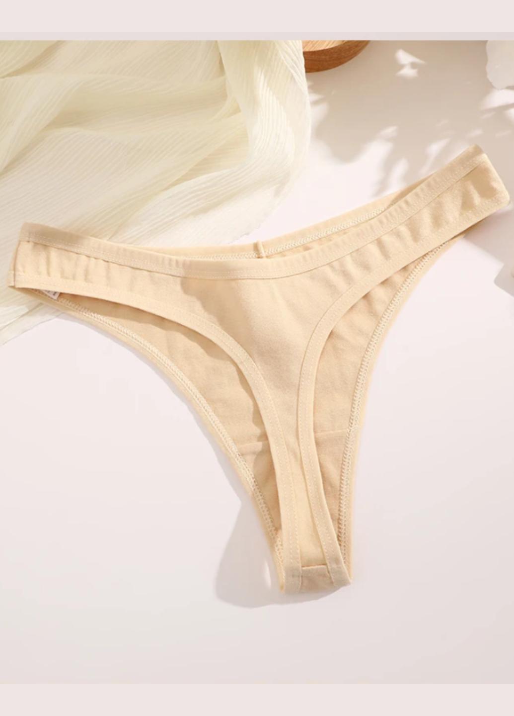 Трусики стринги женские хлопковые Wonderful Inspiration S Бежевый (1955-42-01) - фото 7