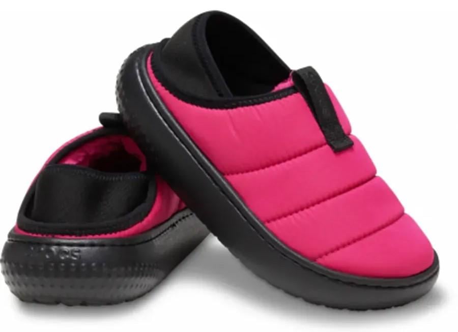 Крокси-капці для дівчинки Crocs Classic Puff Moc Dragonfruit р. 27/28 Малиновий (26218)