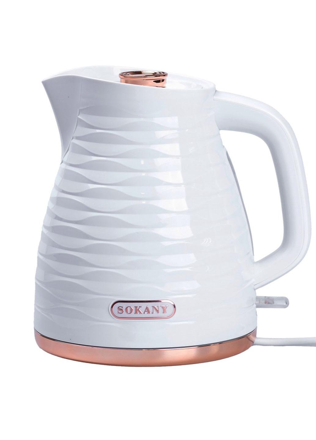 Электрочайник Sokany SK-1047 дисковый 1,7 л 2000 Вт Белый (1047SL)
