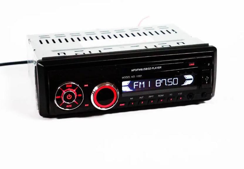 Автомагнитола 1DIN 1092 съемная панель USB/SD/FM/AUX/пульт (17437)