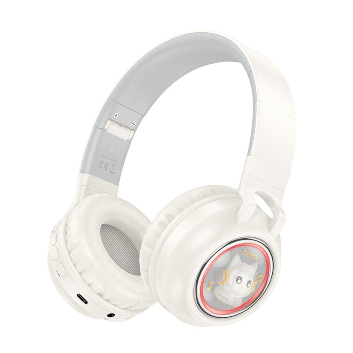 Наушники беспроводные Hoco W50 Cute fun BT headphones BT5.3 400mAh White (6942007619578)