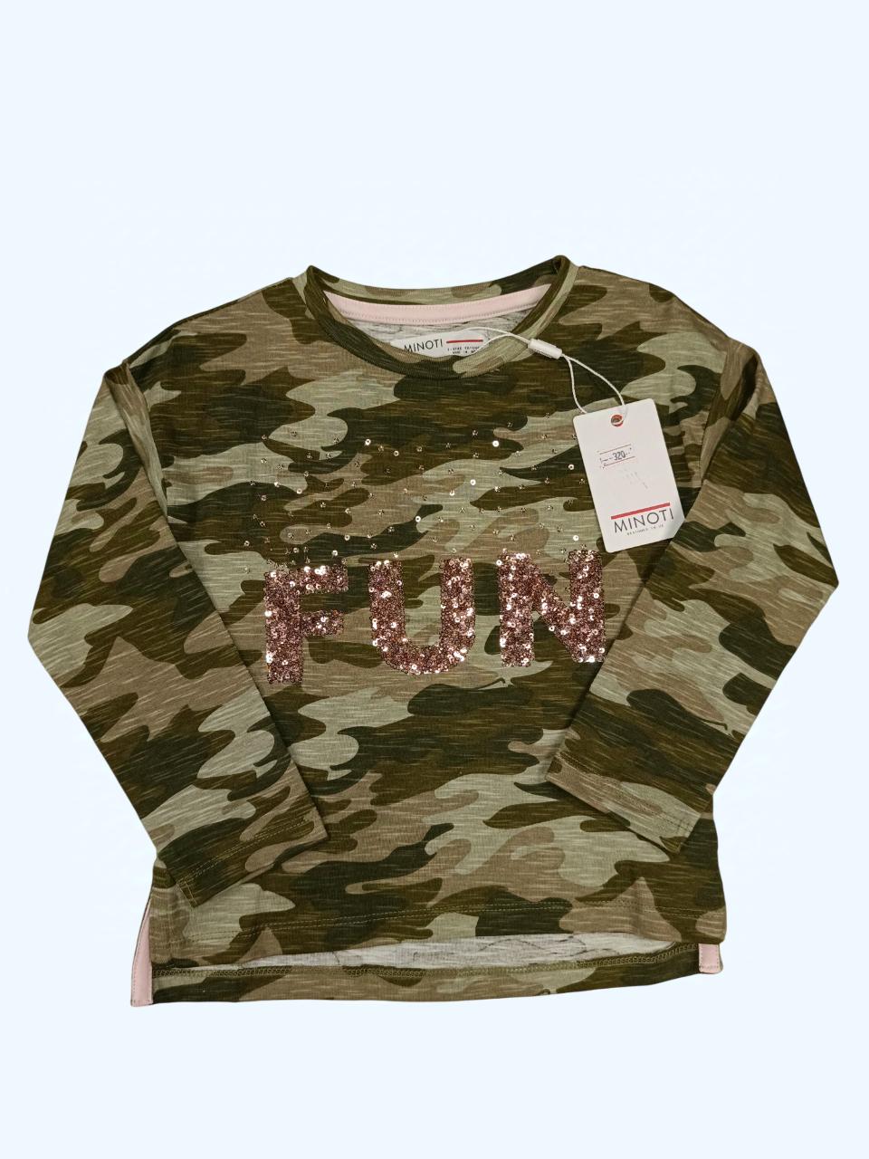 Лонгслів дитячий для дівчинки Minoti 104 Зелений (0255)