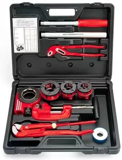 Клуп різьбонарізний Rothenberger SANI KIT BSPT R 3/4″-1/2″-1″ (7_0600)