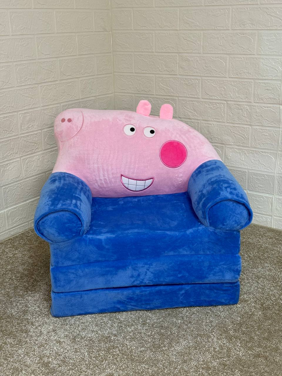 М'яке дитяче крісло плюшеве Свинка Джордж безкаркасне (1new23445)