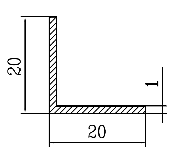 Уголок алюминиевый 20х20х1 мм/AS - фото 2