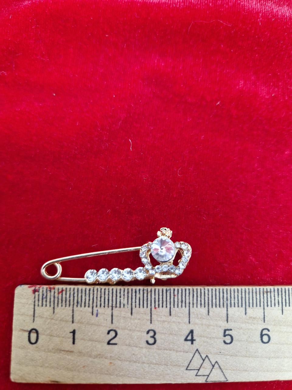 Брошь-булавка с камнями Золотистый (1861808902) - фото 3 Брошь-булавка с камнями Золотистый (1861808902) - фото 3