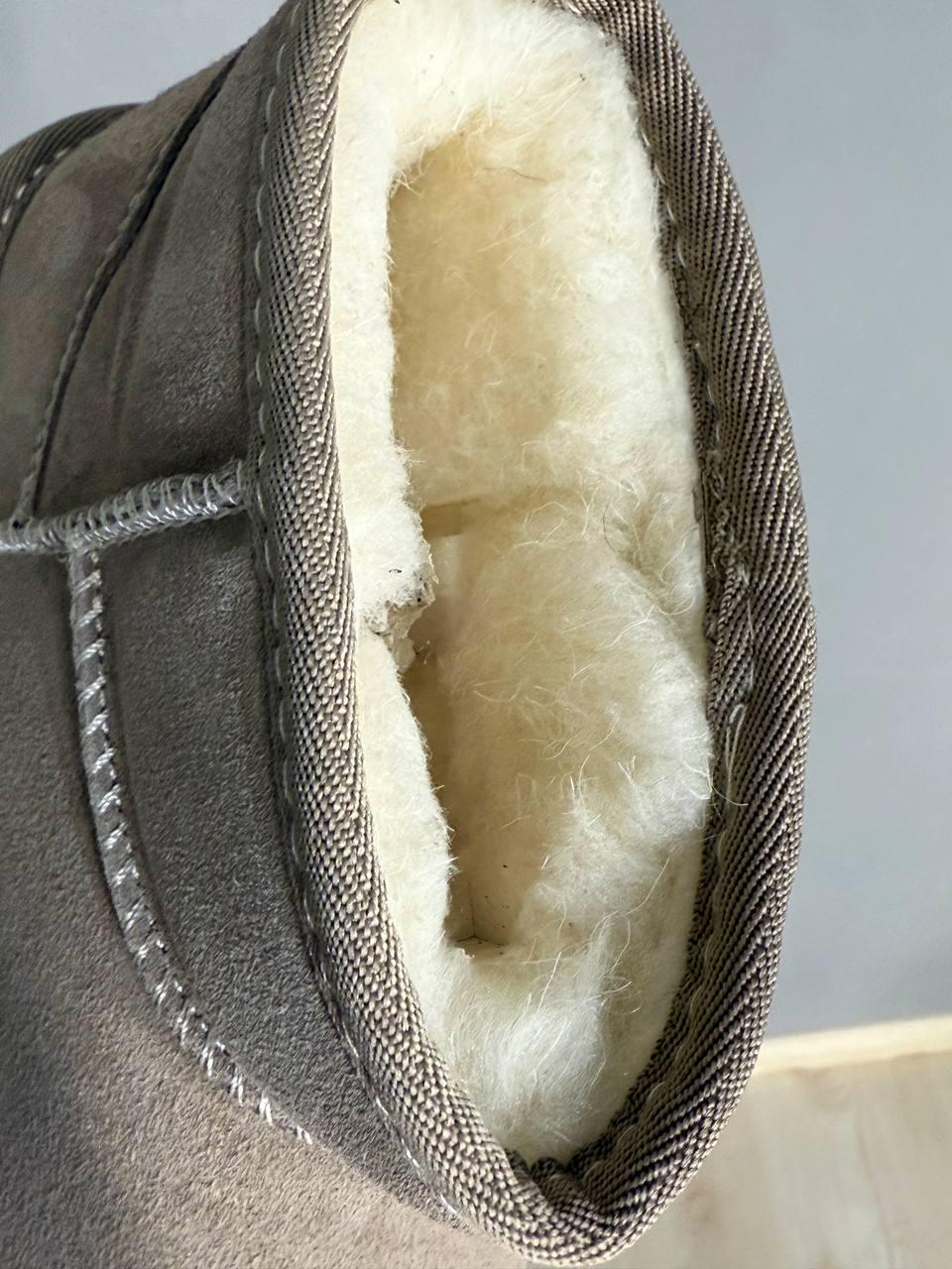 Угги женские Hengji 25-3 натуральная замша короткие на высокой подошве р. 39 Бежевый (5109) - фото 4 Угги женские Hengji 25-3 натуральная замша короткие на высокой подошве р. 39 Бежевый (5109) - фото 4