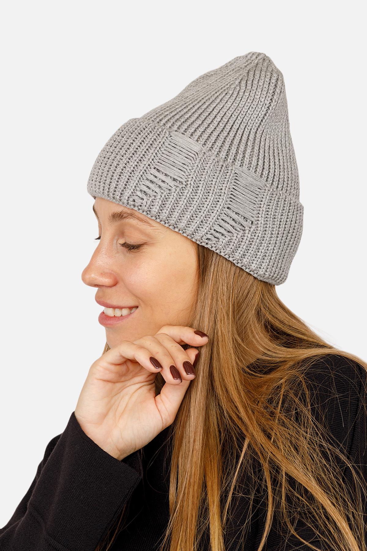 Шапка жіноча 56-58 см Сірий (ЦБ-00260775)
