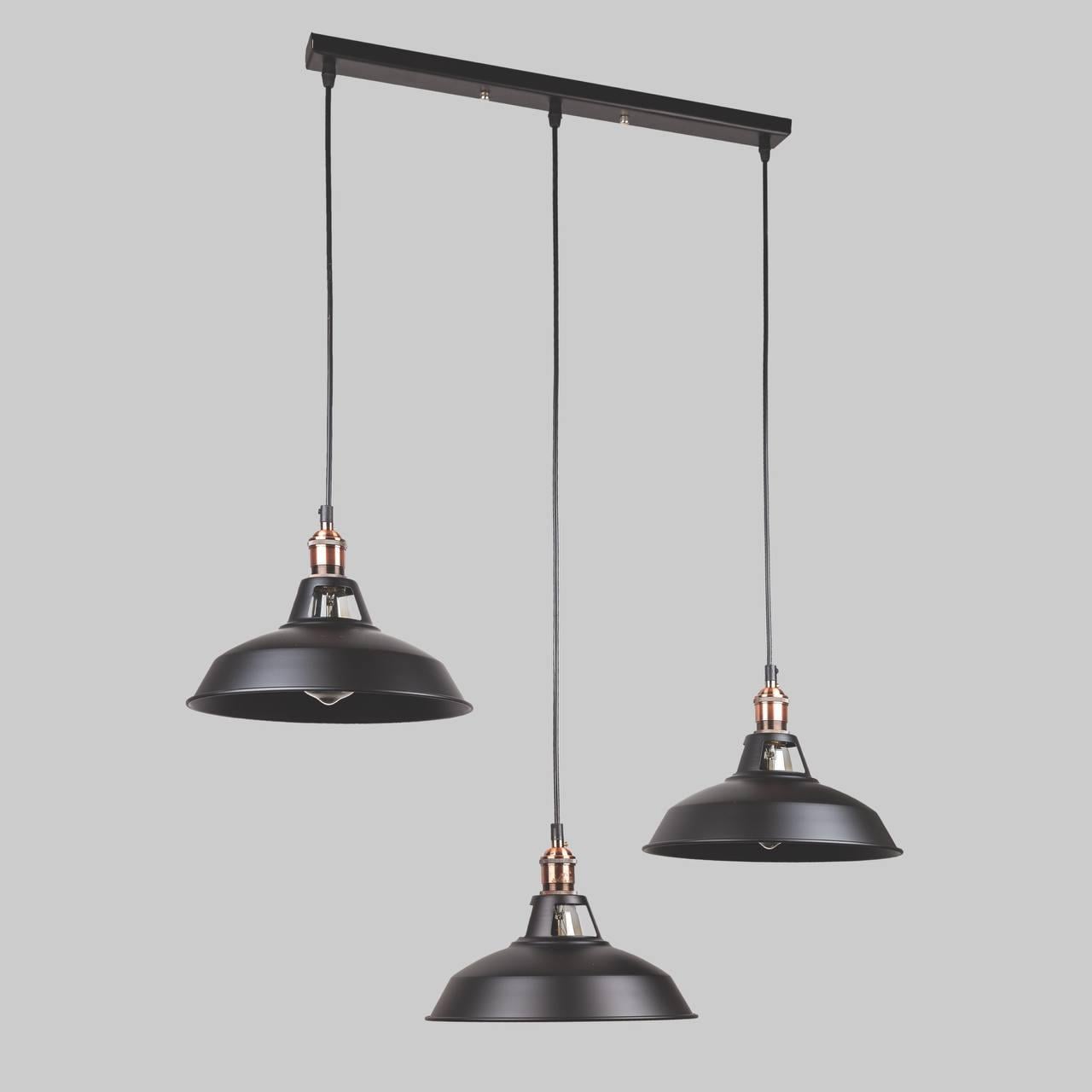 Люстра с тремя подвесами лофт Черный (52-6857F-3M BK (500)