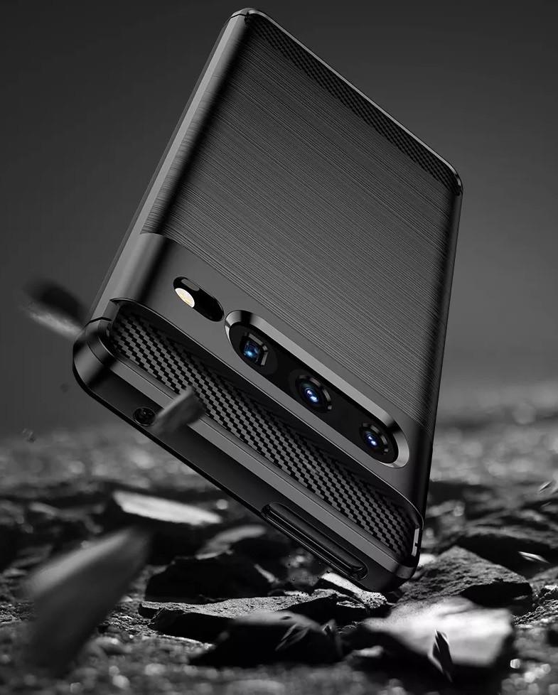 Чехол силиконовый carbon для Google Pixel 7 Pro (черный) - фото 10