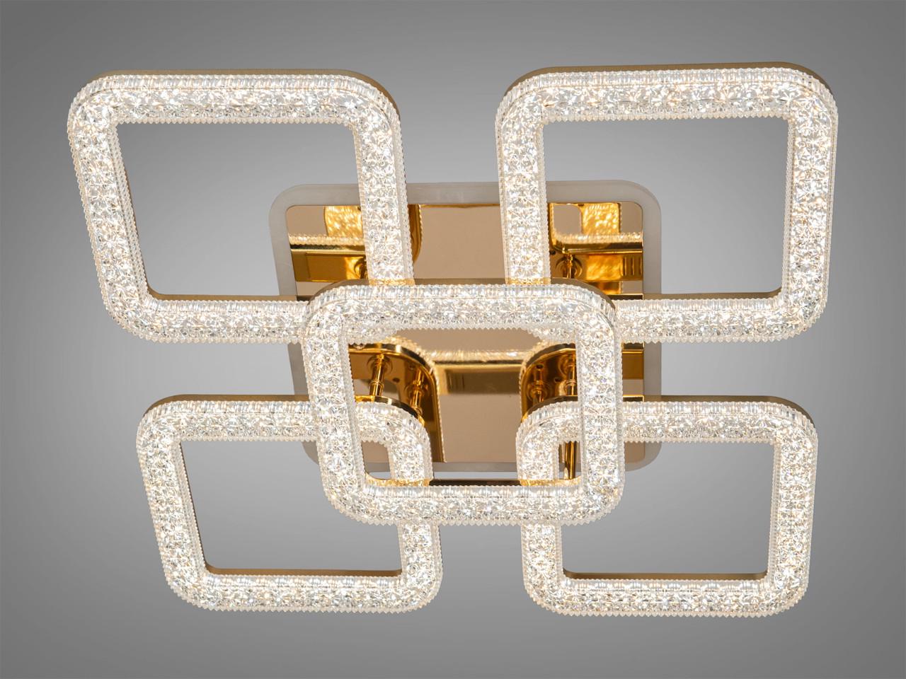 Люстра LED в спальню с диммером 2205-4+1G-LS 80W на 12 м2 Золотой (2533028515) Люстра LED в спальню с диммером 2205-4+1G-LS 80W на 12 м2 Золотой (2533028515)