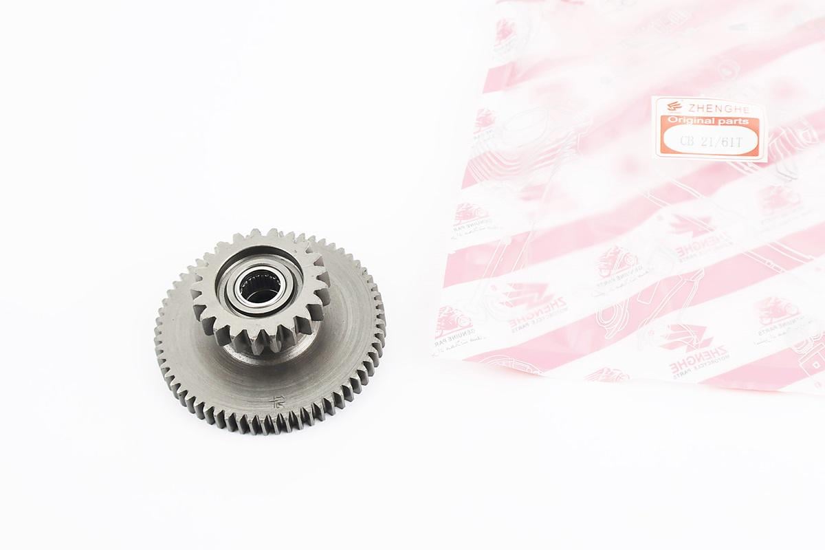 Шестерня стартера двойная большая 21/61 зубец к мотоциклу Viper-125-150J двигателей CB