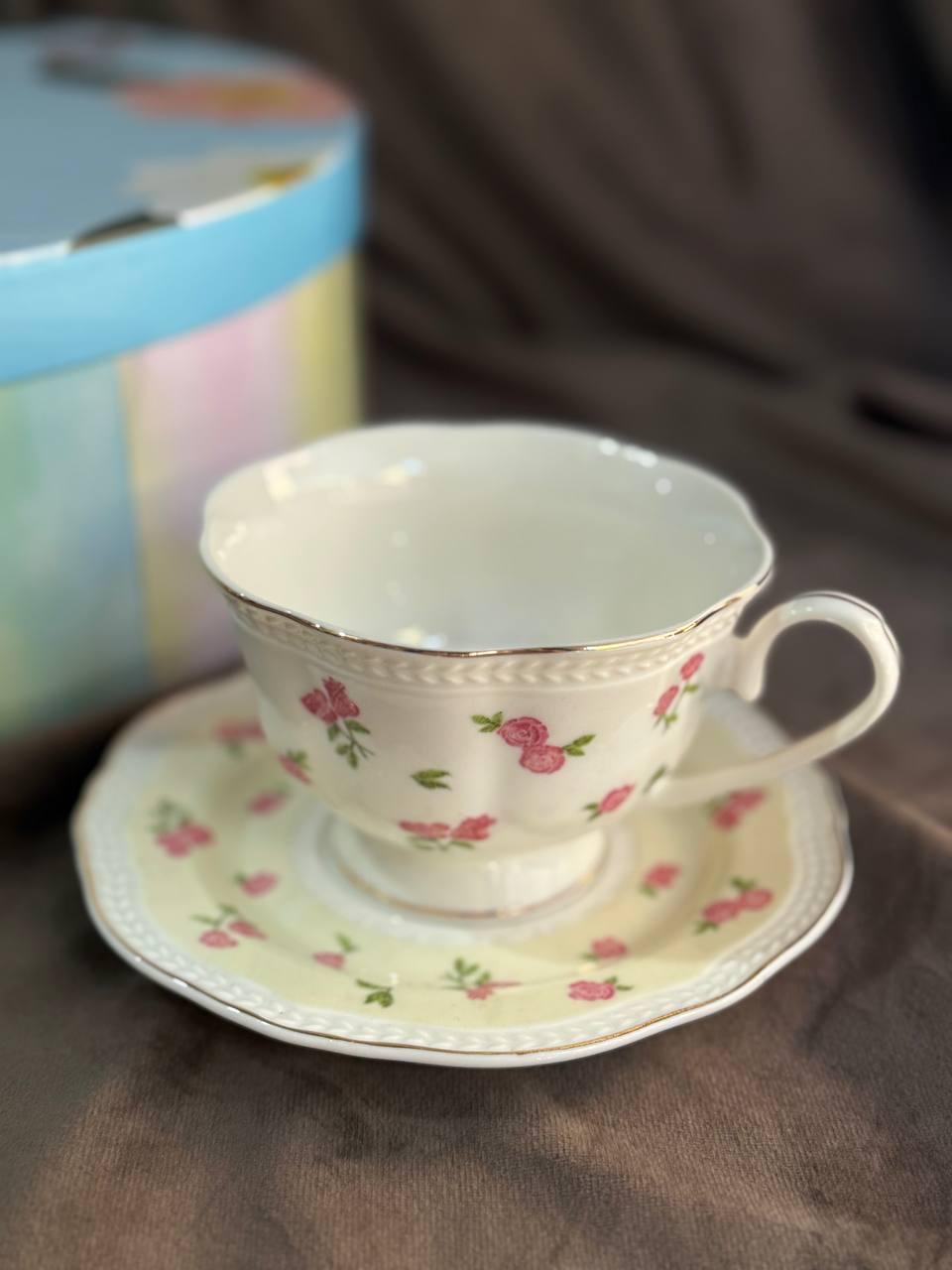 Чайный сервиз Elisey Сад роз керамический 230 мл 12 предметов Белый (9292-016) - фото 2