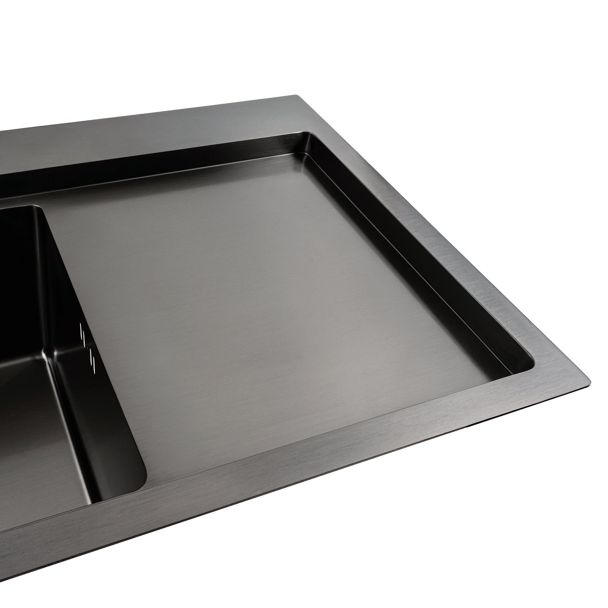 Мойка кухонная Platinum PVD L 78х43 см Черный (24707443) - фото 3 Мойка кухонная Platinum PVD L 78х43 см Черный (24707443) - фото 3