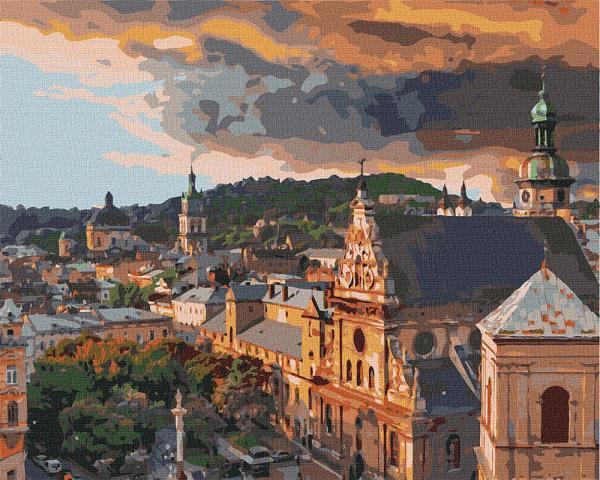 Картина за номерами Ідейка Затишний Львів 40х50 см у термопакеті (KHO3595)