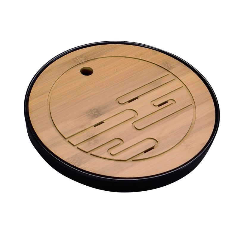 Доска для чайных церемоний Чабань #8 бамбуковая круглая 25,5х4,5 см Black Доска для чайных церемоний Чабань #8 бамбуковая круглая 25,5х4,5 см Black