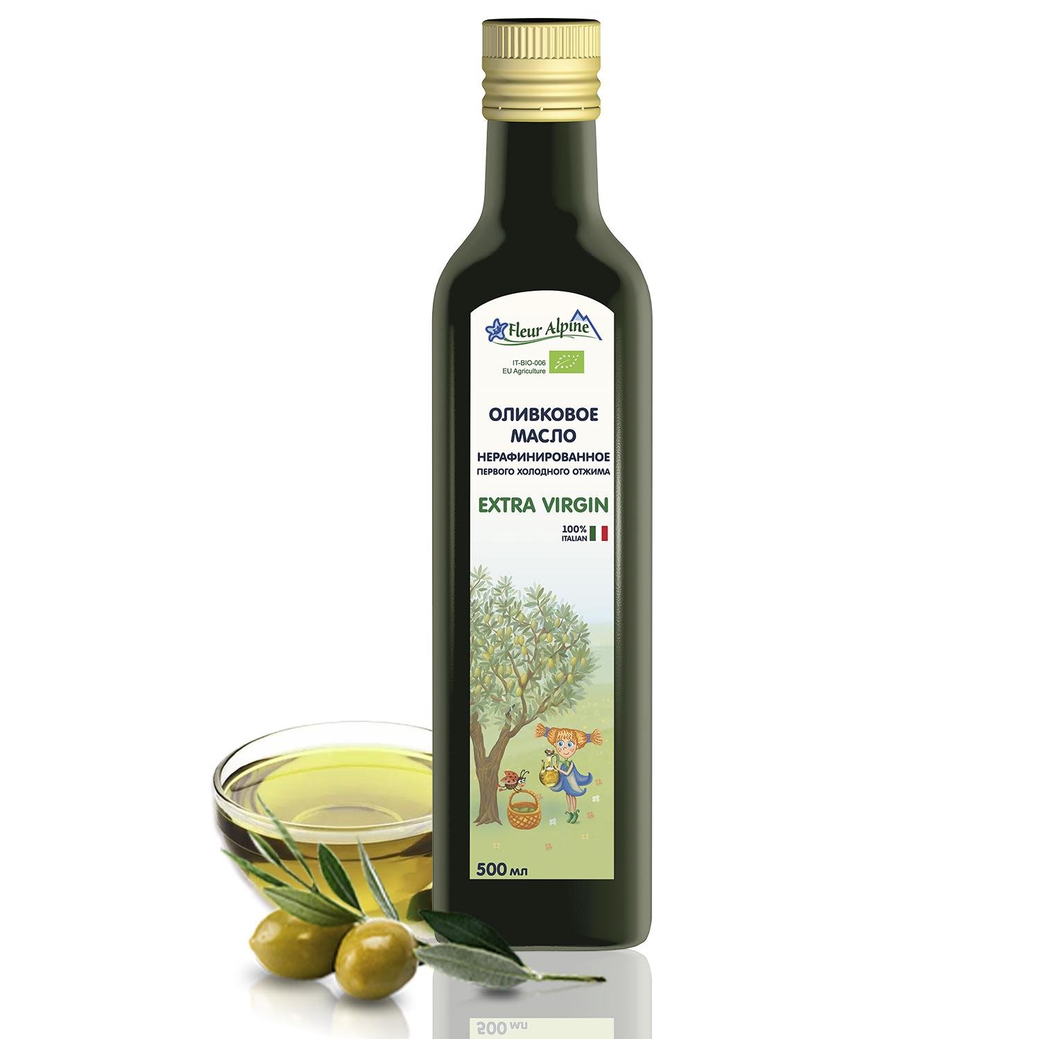 Оливковое масло Fleur Alpine первого холодного отжима Extra Virgin 500 мл