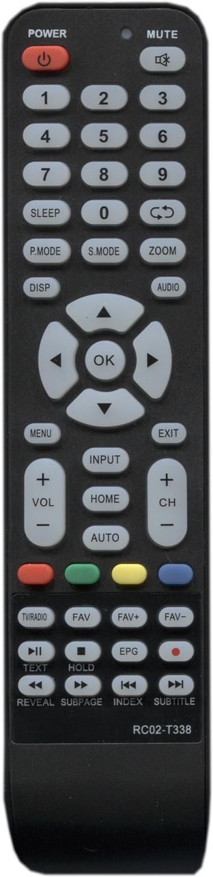 Пульт для телевізора Bravis RC02-T338 LED-19E1900 (3497) Пульт для телевізора Bravis RC02-T338 LED-19E1900 (3497)