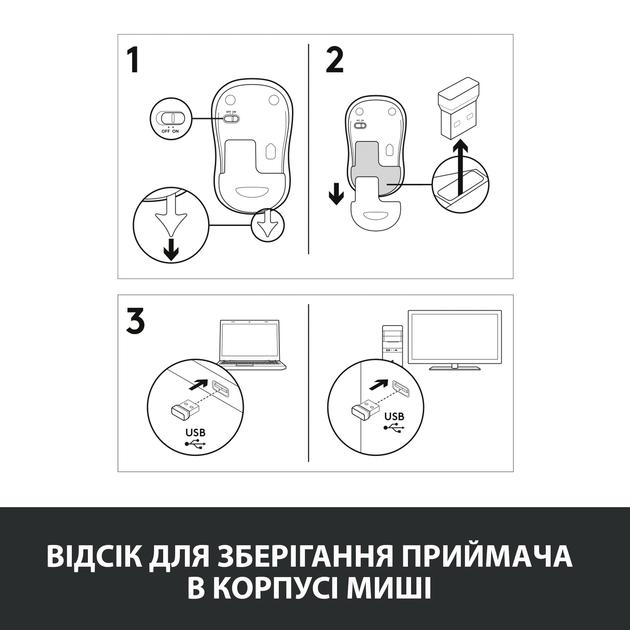 Компьютерная мышка Logi M185 Wireless Красный (00000083) - фото 9
